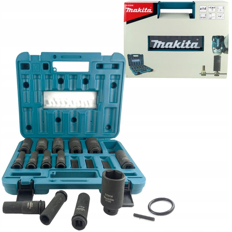 Makita E-16586 Zestaw Nasadek Udarowych 1/2" 14 Szt 10-32 Mm Cr-mo
