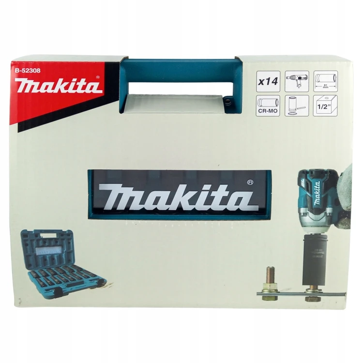 Makita E-16586 Zestaw Nasadek Udarowych 1/2" 14 Szt 10-32 Mm Cr-mo