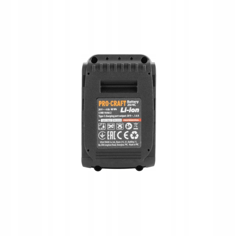 Procraft 20/4c Akumulator 20v 4ah Li-ion Usb-c