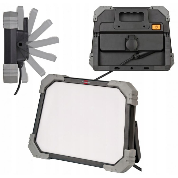 Brennenstuhl lampa led naświetlacz budowlany gniazdo 230 reflektor 70w 8300lm ip54 5m