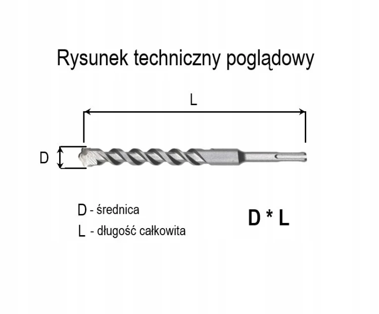 Makita D-33984 Wiertło Sds Max 20x540 Mm T.c.t 2 Ostrza Do Betonu