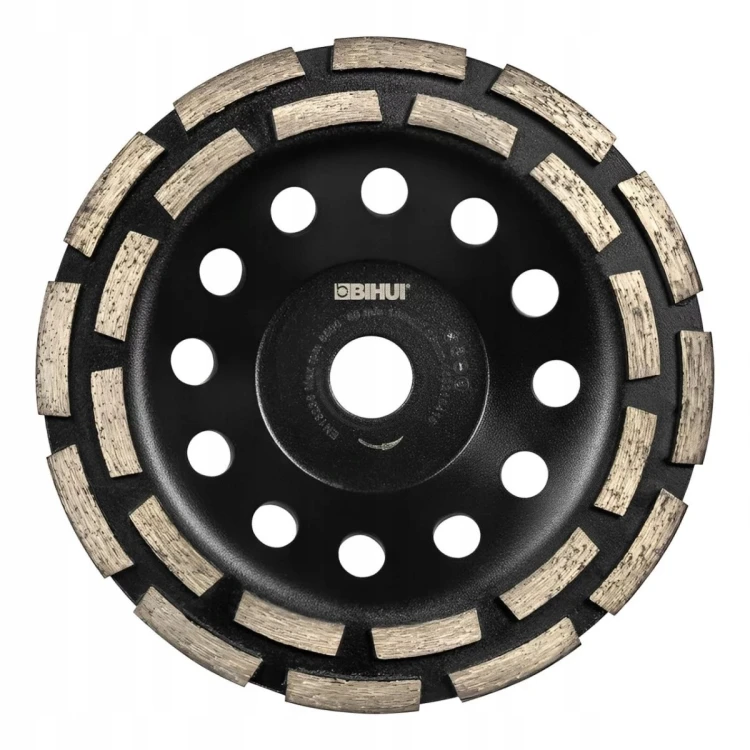 Bihui DCWD7 Tarcza Diamentowa Garnkowa 180mm Dwurzędowa Do Betonu
