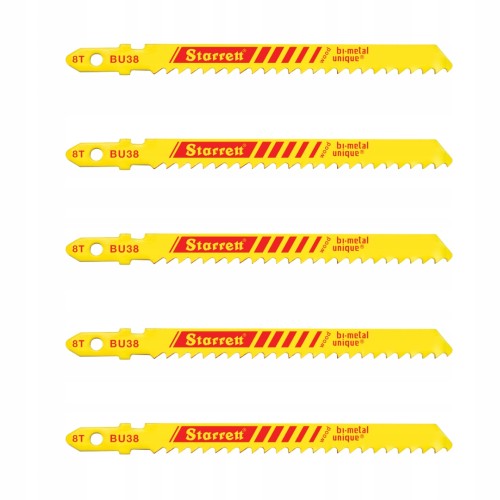 Starrett Bu38-5 Brzeszczoty Do Wyrzynarki Drewno 8tpi 75mm 5szt Bi-metal