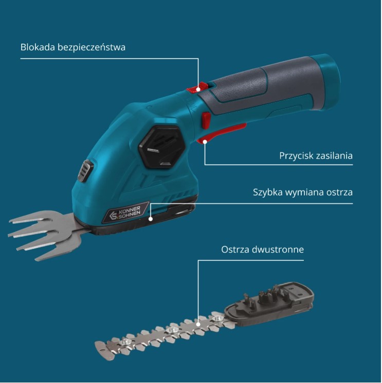 Könner &amp; Söhnen Ks Sht-8v Nożyce Akumulatorowe 2w1