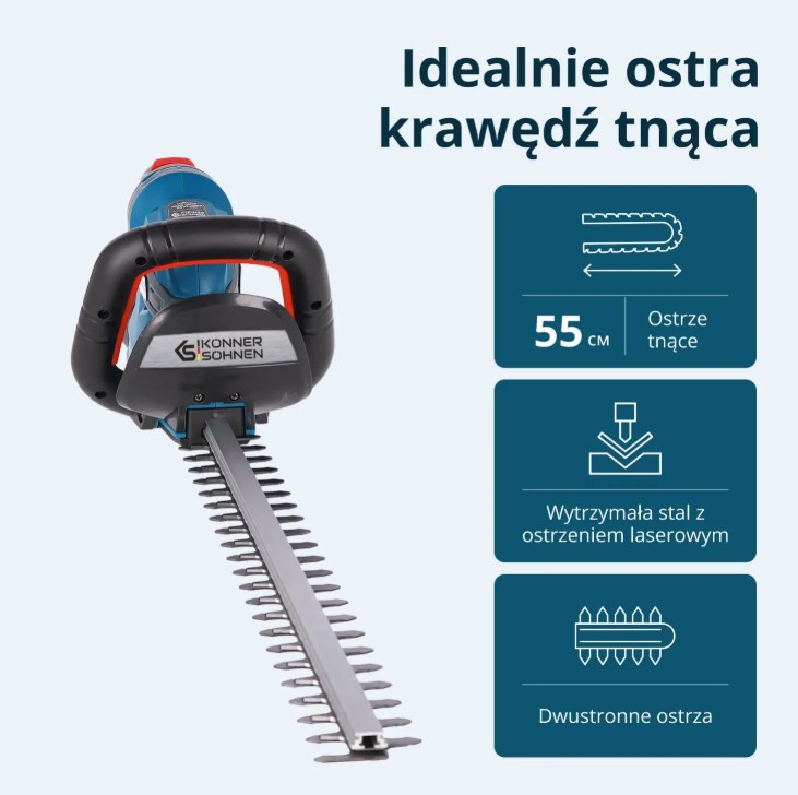 Könner &amp; Söhnen Ks Ht-20v Nożyce Do Żywopłotu 55cm 20v