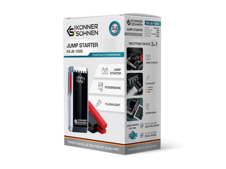 Könner &amp; Söhnen Ks Js-1000 Booster Rozruchowy 1000a 12000mah