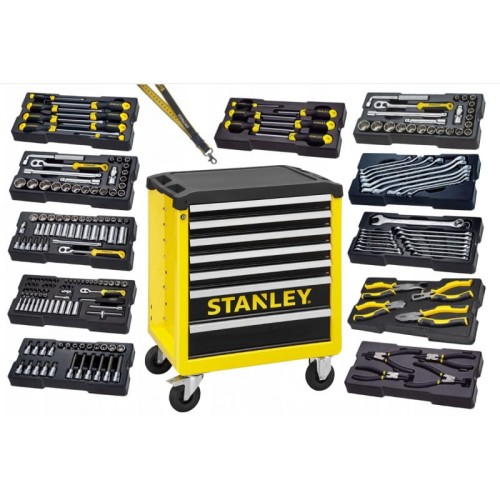 Stanley wózek narzędziowy 7 - szufladowy z wyposażeniem (214 elementów)