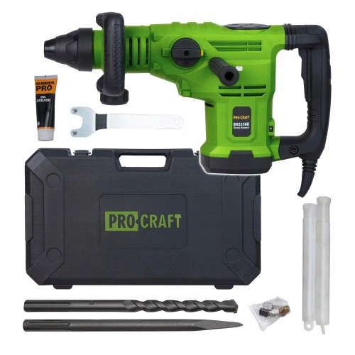 Procraft Bh2350k Młot Udarowo-obrotowy Sds Max 25j 1600W