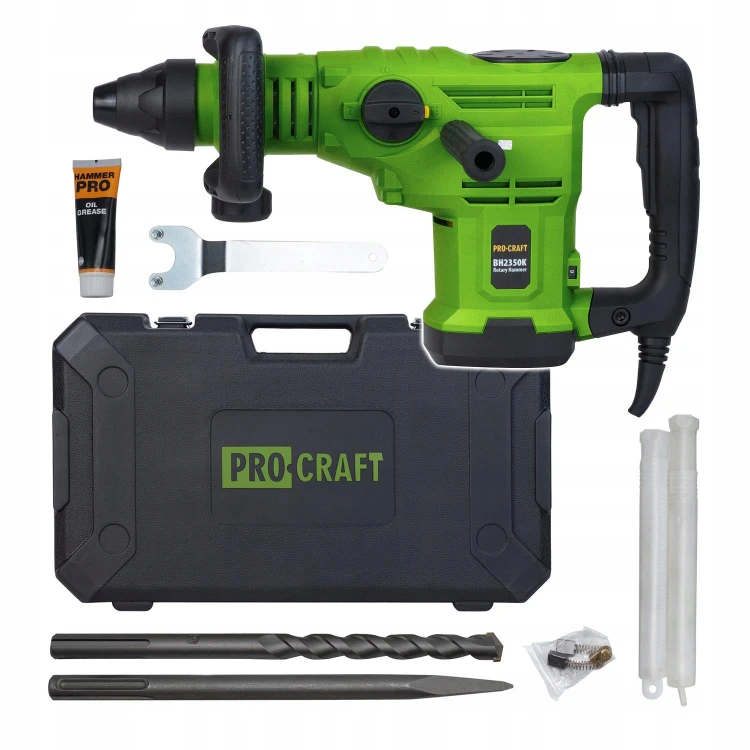 Procraft Bh2350k Młot Udarowo-obrotowy Sds Max 25j 1600W