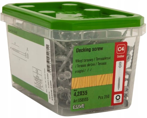 Wkręty Tarasowe Decking 4,2x55 Tx20 Corrseal C4 Do Deski Tarasowej