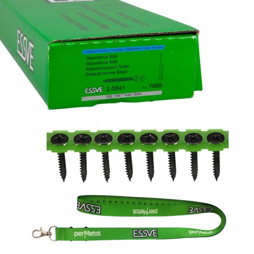 Essve 521341 Wkręty G-k 3,5x41 Do Stelaży Stalowych Ph2 41 Mm