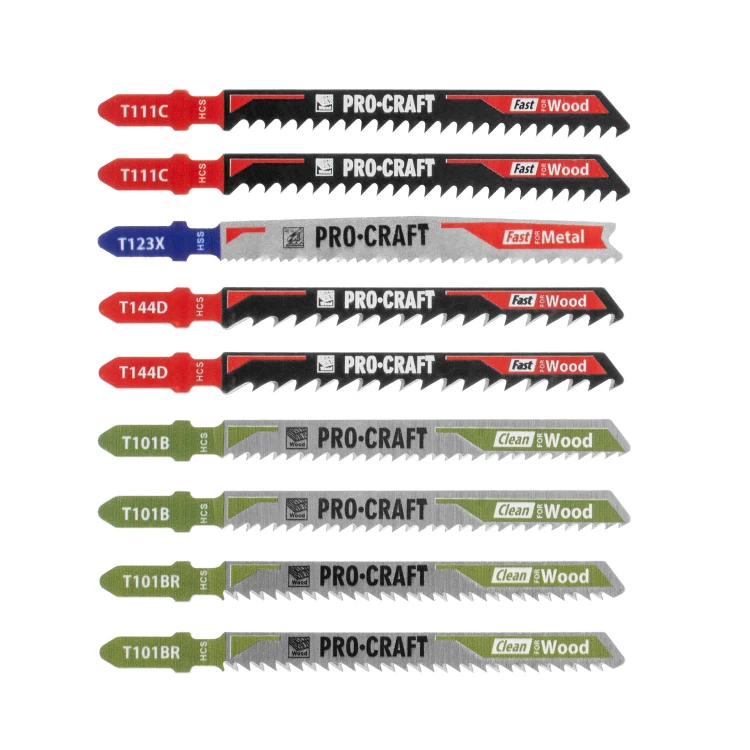Procraft Jb15 Zestaw Brzeszczotów Do Wyrzynarki Drewno Metal 15 Szt