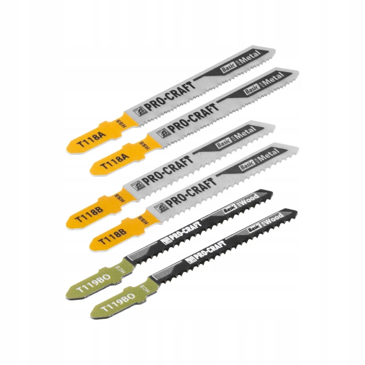 Procraft Jb15 Zestaw Brzeszczotów Do Wyrzynarki Drewno Metal 15 Szt