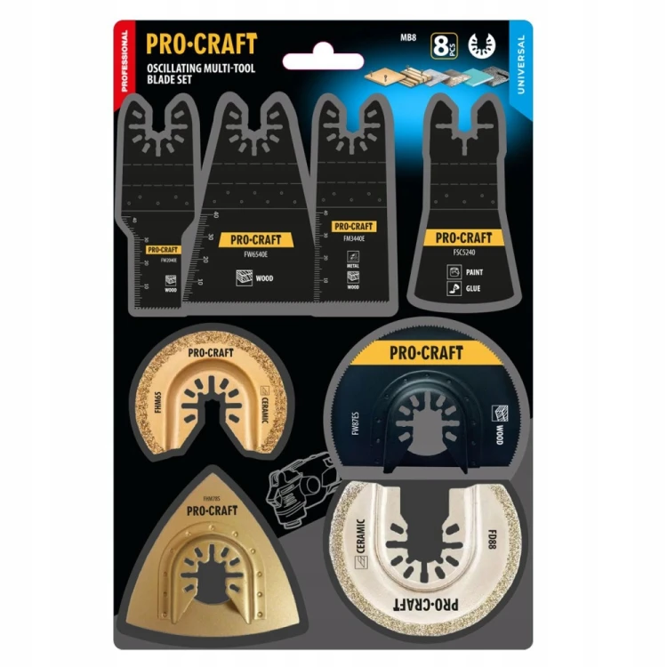 Procraft Mb8 Akcesoria Do Multitoola Drewno Metal Fugi