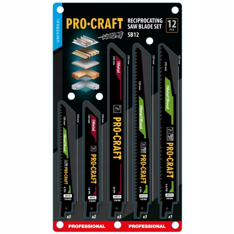 Procraft Sb12 Brzeszczoty Do Piły Szablastej Bim M42 Do Drewna Metalu