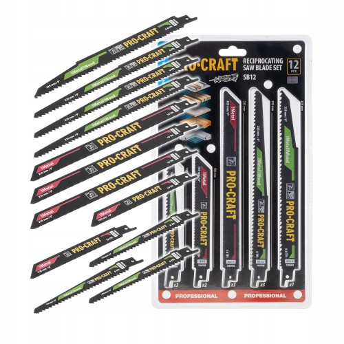 Procraft Sb12 Brzeszczoty Do Piły Szablastej Bim M42 Do Drewna Metalu