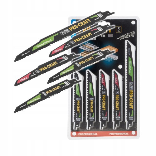 Procraft Sb5 Brzeszczoty Bim M42 Do Drewna Metalu 5 Szt