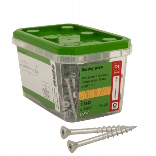 Essve 658542 Wkręt Tarasowy 4,2x42 C4 Corrseal Tx20 250 Szt