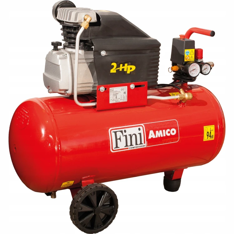 Fini Amico 50/2400 Kompresor Olejowy 50l 8bar + Zestaw Pistoletów 5el