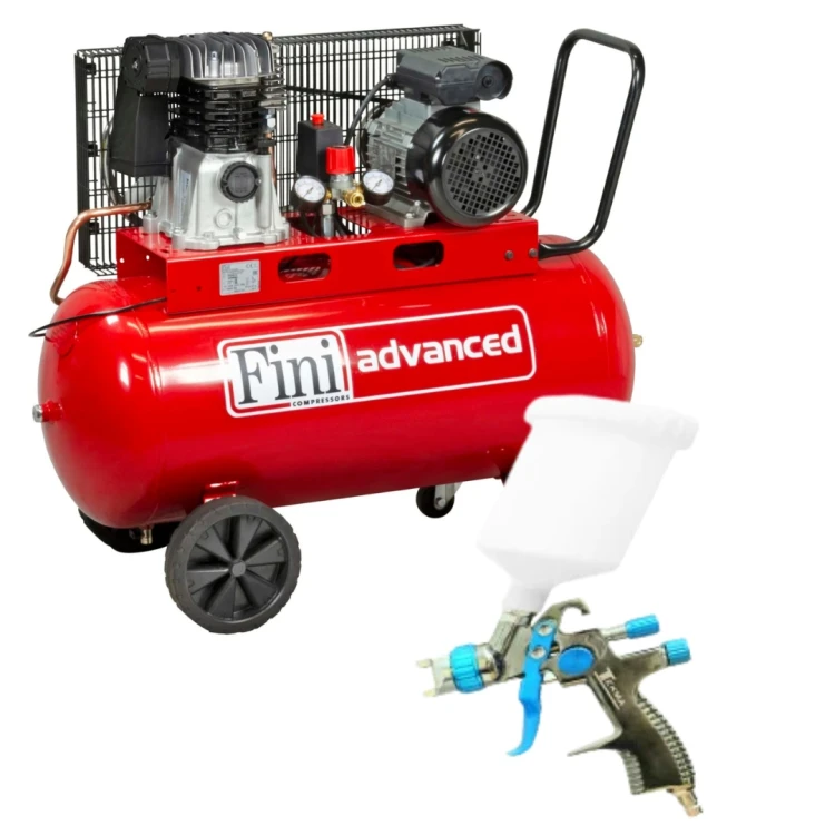 Fini Mk103-100-3m Kompresor 100l 10bar + Pistolet Lvlp