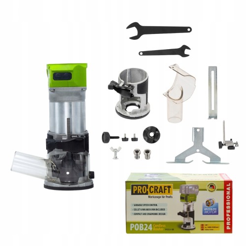 Procraft Pob24bb Frezarka Górnowrzecionowa Akumulatorowa 20v