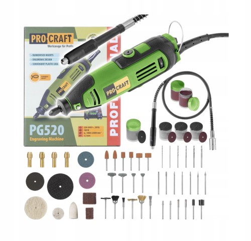 Procraft Pg520 Mini Szlifierka Grawerka Precyzyjna 180w 32000 Obr/Min