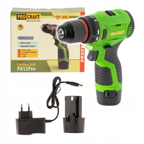 Procraft Pa12pro Wiertarko-wkrętarka 12v 2ah Bezszczotkowa