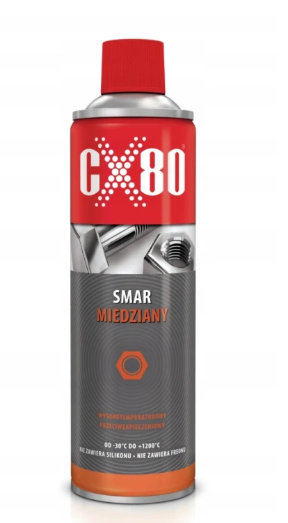 Cx80 Smar Miedziany 500ML Przeciwzapieczeniowy Do Śrub I Gwintów