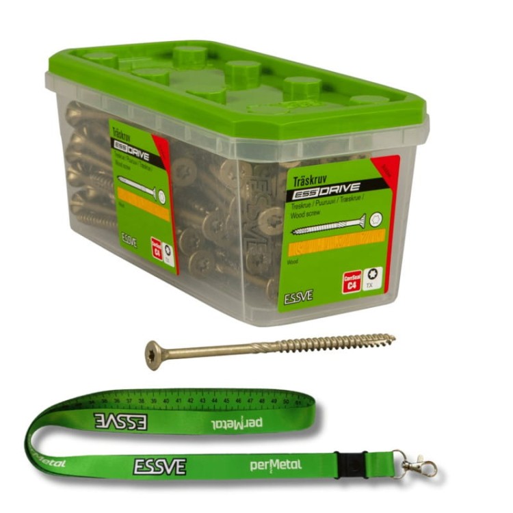 Wkręty do drewna essve  corrseal 5,0 x 120 mm zestaw  100szt