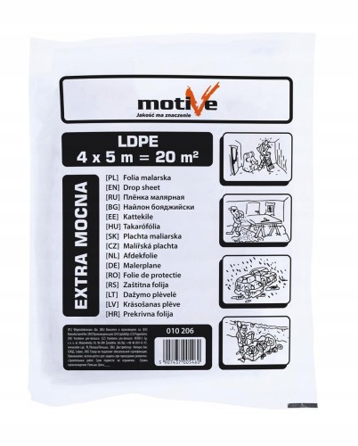 Motive Folia Malarska Extra Mocna 4x5m 60 Mikron Gat.1