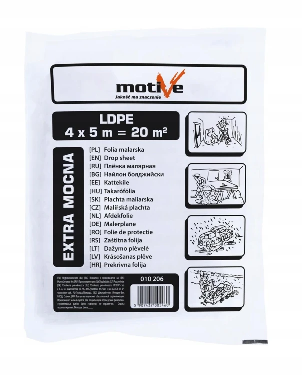 Motive Folia Malarska Extra Mocna 4x5m 60 Mikron Gat.1