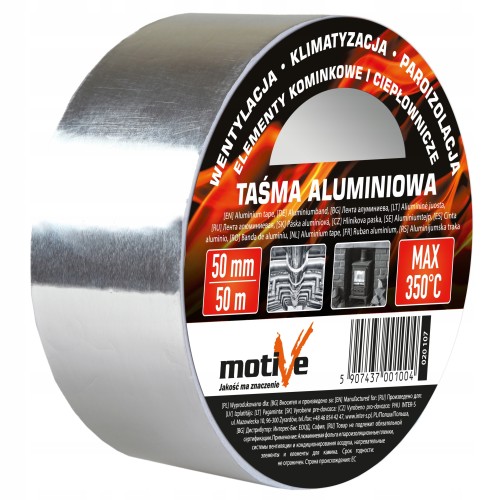 Motive Taśma Aluminiowa Wysokotemperaturowa Ht 350°c 50mm 50m