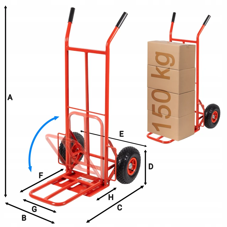 Sila Wózek Magazynowy - Młynarka 150kg Składana Platforma