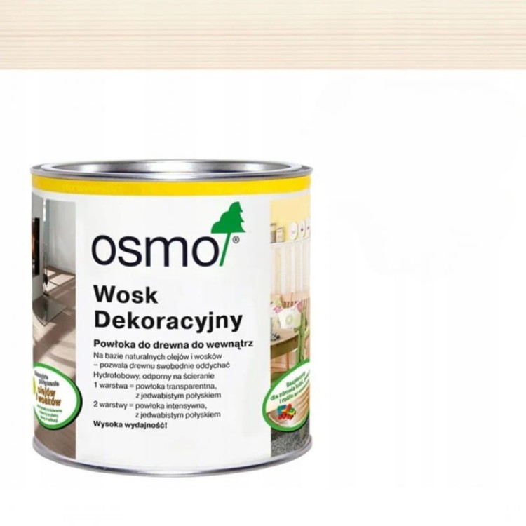 Osmo wosk dekoracyjny: transparent 3111 biały 125ml