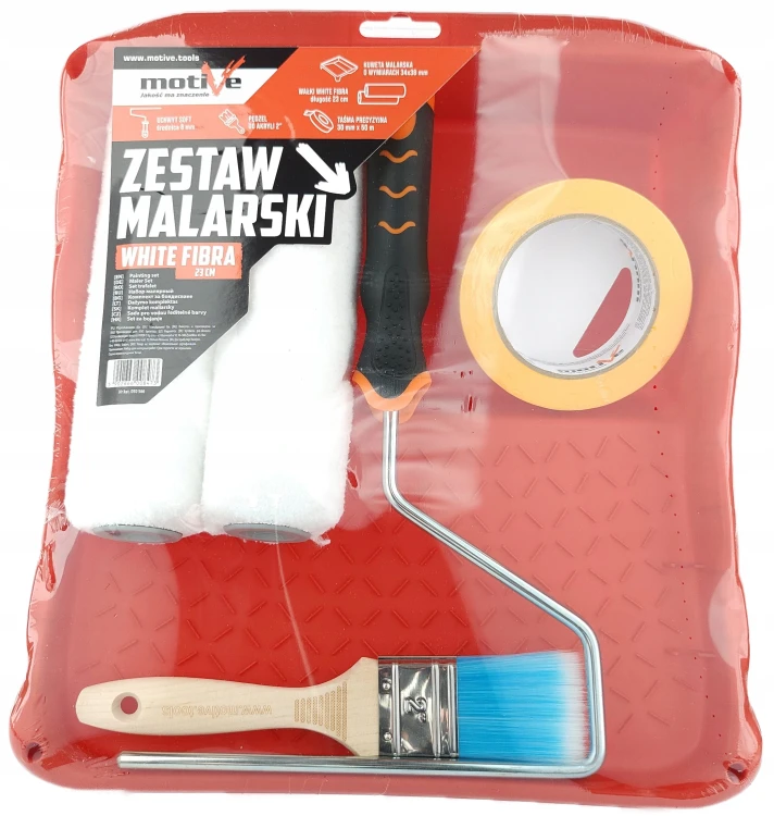 Motive Zestaw Malarski 2x White Fibra 23cm Taśma Pędzel