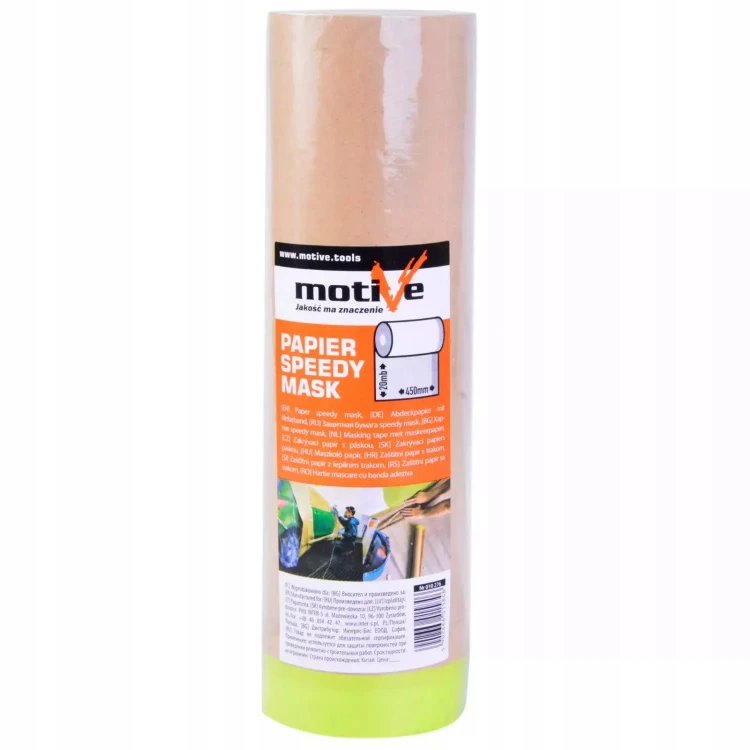 Motive Papier Speedy Mask 450mm 20m Z Taśmą Maskującą
