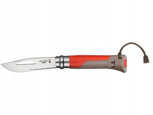 Opinel 08 Nóż Turystyczny Składany Stal Inox Outdoor Gwizdek 110db