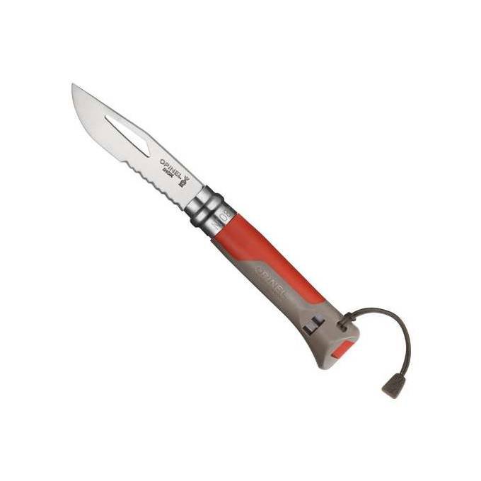 Opinel 08 Nóż Turystyczny Składany Stal Inox Outdoor Gwizdek 110db