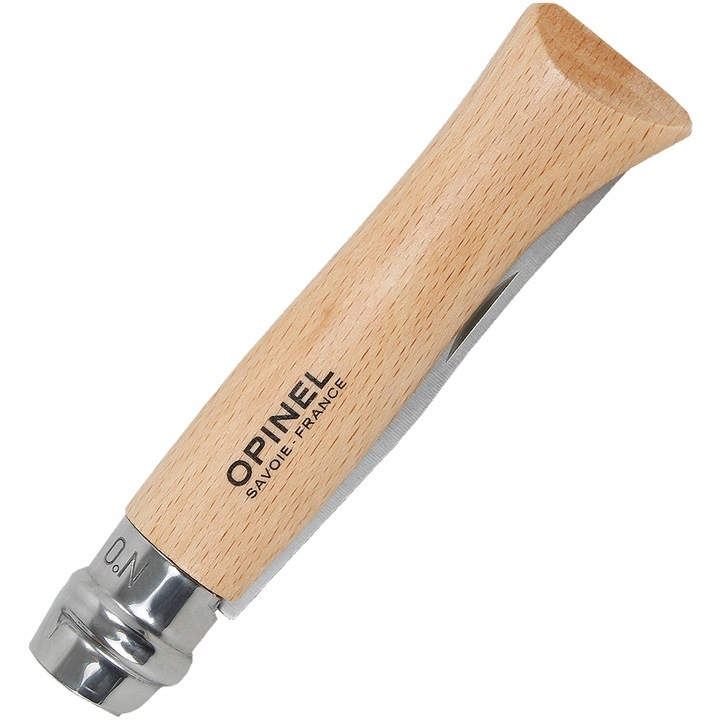 Opinel 08 Nóż Turystyczny Składany Stal Inox Natural Drewno Bukowe