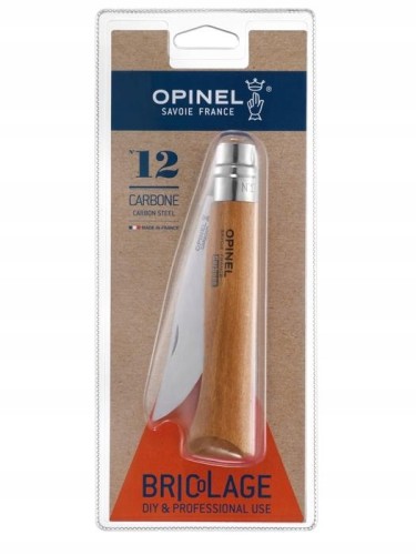 Opinel 12 Nóż Turystyczny Składany Stal Carbon Xc90 Natural Drewno Bukowe