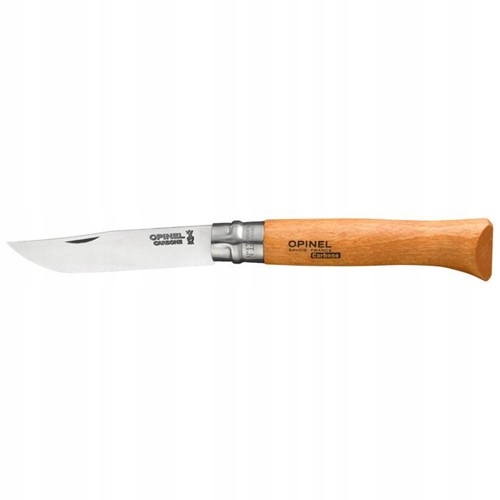 Opinel 12 Nóż Turystyczny Składany Stal Carbon Xc90 Natural Drewno Bukowe