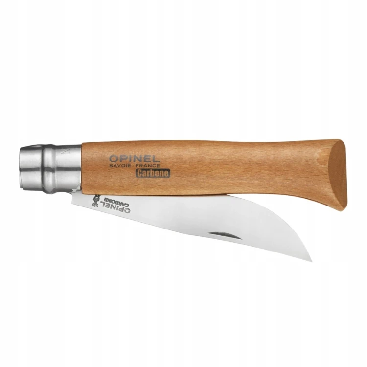 Opinel 12 Nóż Turystyczny Składany Stal Carbon Xc90 Natural Drewno Bukowe