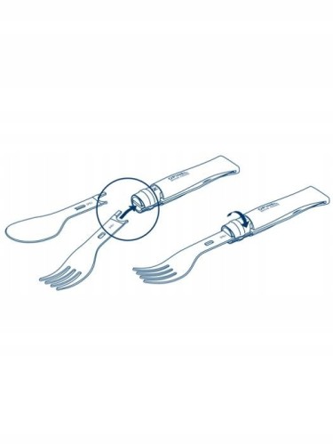 Opinel No.08 Nomad Picnic Z Nożem Blister Niezbędnik Sztućce Turystyczne