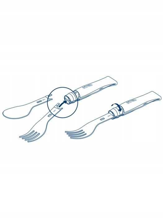Opinel No.08 Nomad Picnic Z Nożem Blister Niezbędnik Sztućce Turystyczne