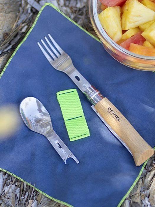 Opinel No.08 Nomad Picnic Z Nożem Blister Niezbędnik Sztućce Turystyczne