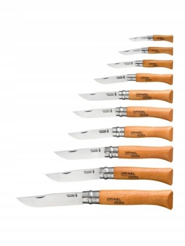 Opinel Carbon No 02-12 Zestaw Noży Skrzynia