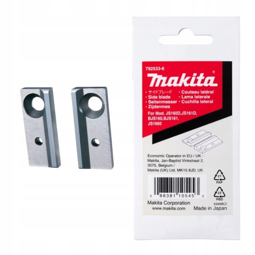 Makita 792533-6 Ostrza Boczne 1,6mm Do Nożyc Djs161 Js1601 2 Szt