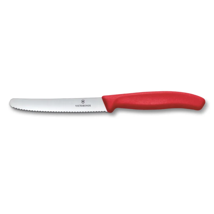 Victorinox Swiss Classic Nóż Kuchenny Do Pomidorów Ząbkowany 11cm Czerwony