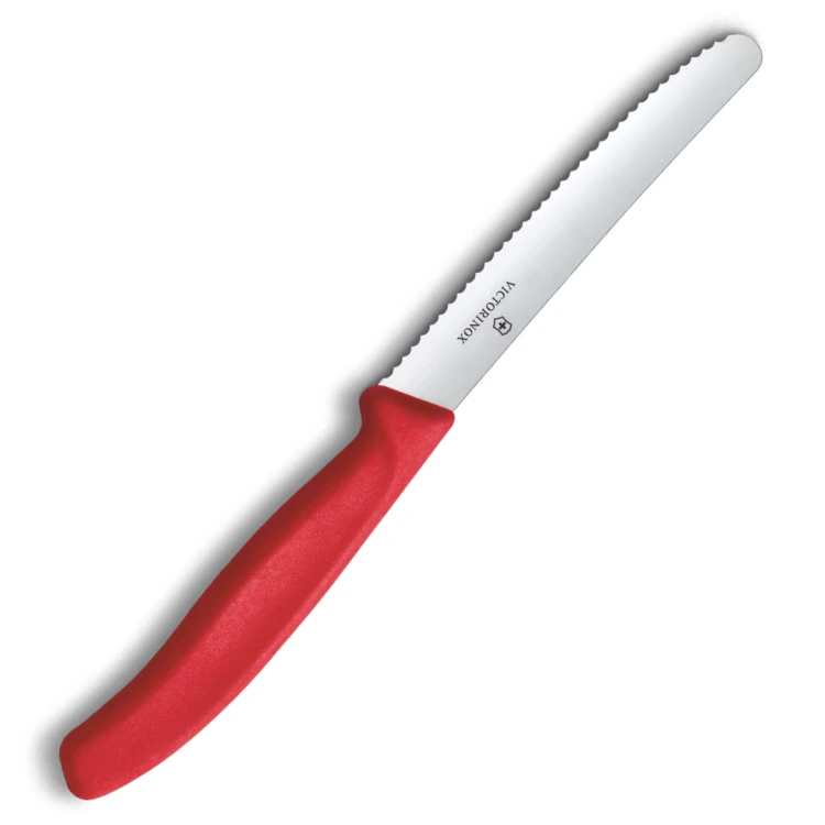 Victorinox Swiss Classic Nóż Kuchenny Do Pomidorów Ząbkowany 11cm Czerwony