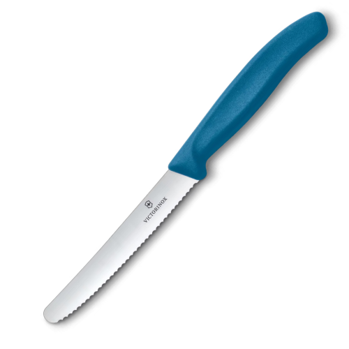 Victorinox Swiss Classic Nóż Kuchenny Do Pomidorów Ząbkowany 11cm Niebieski